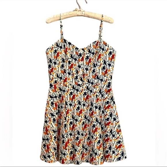 ALICE + OLIVIA Nella Bird Party Summer Dress Size 12 - Picture 3 of 15